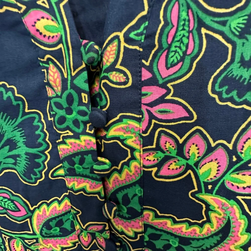 Boden Amelia Cotton Maxi Dress Womens 4 Paisley Floral V-Neck Tie Waist NWOT - Picture 8 of 13